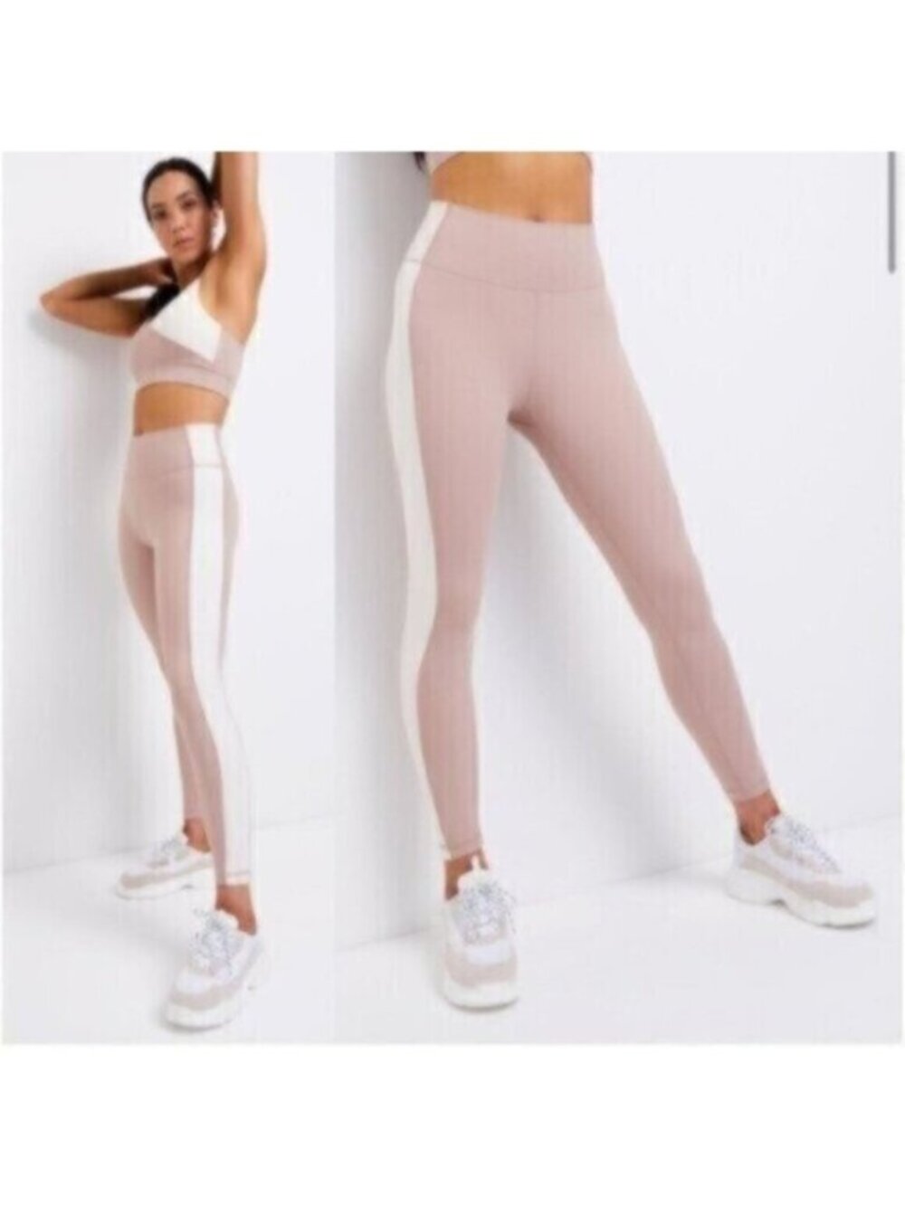 NWT Allfenix Gigi High Waisted Side Stripe 7/8 Midi Ankle Leggings Size XS